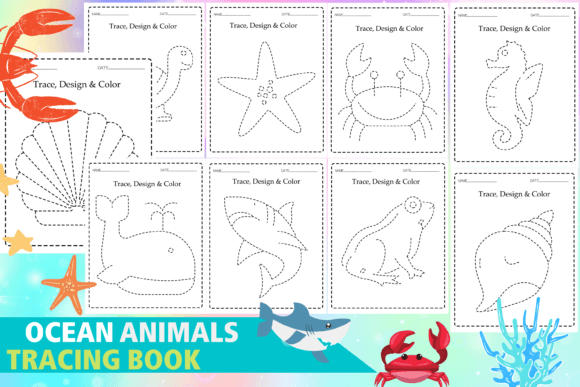 Download Ocean Animals Tracing Book - Premium Resources