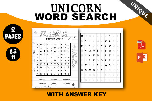 Download Unicorn Word Search for Kids 5 WORLD - Word search for kids Collection