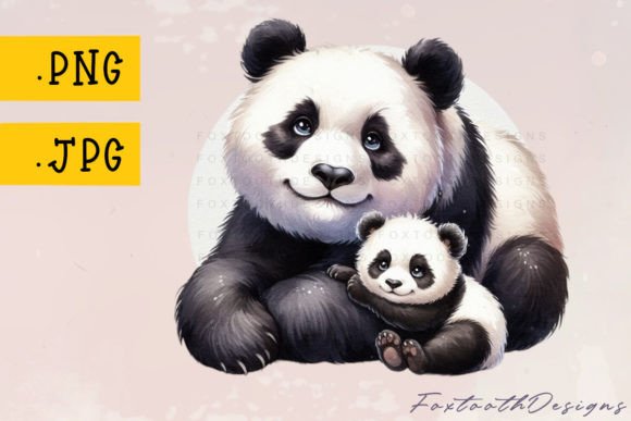 Download Mother Panda with Baby Panda PNG JPG - Panda png Collection