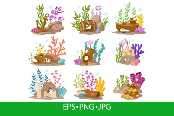 Download Cartoon Aquarium Decorations, Marine Sea - Cartoon Collection