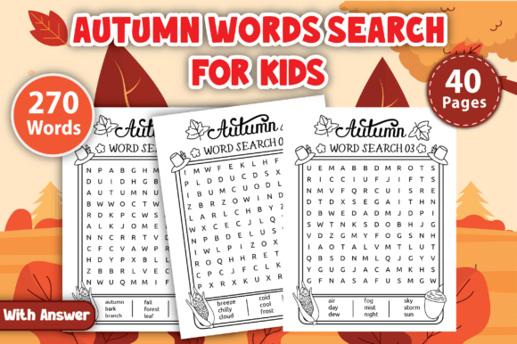 Download Autumn Word Search for Kids - Word search for kids Collection