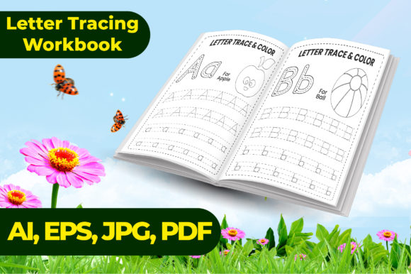 Download Letter Tracing &amp; Color Workbook for Kids - Premium Bundle