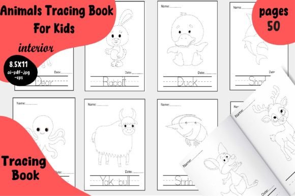 Download Animals Tracing Book for Kids - Premium Resources