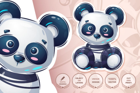 Download Teddy Panda - Cartoon Character Sticker - Cartoon Collection