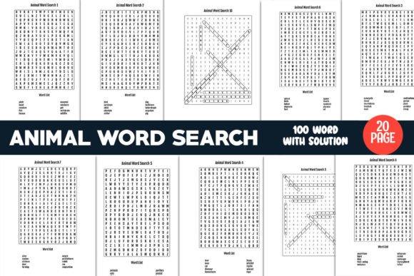 Download Animal Word Search for Kids - Word search for kids Collection